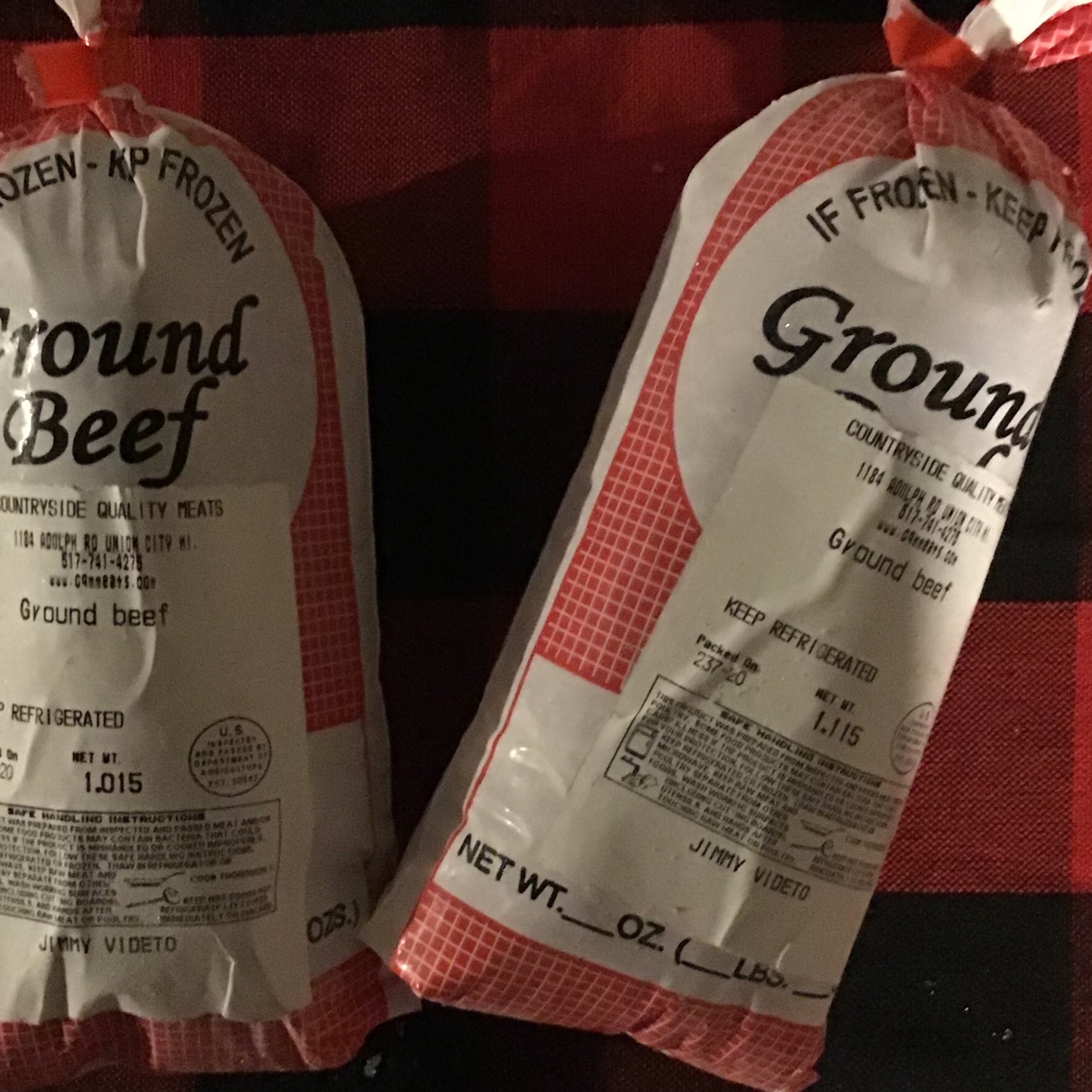 Ground Beef Meat Bags